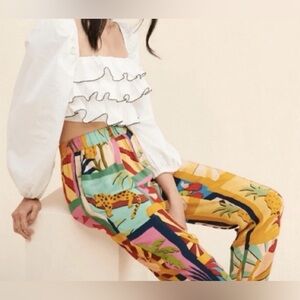Farm Rio Tropical Collage Pants Size Small
